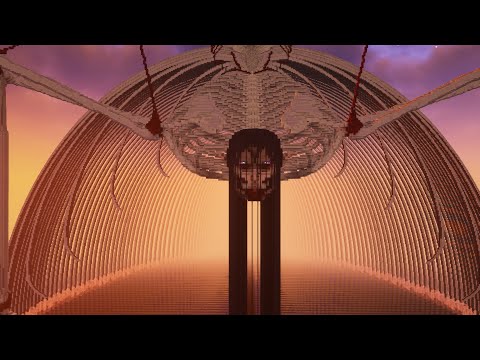 Founding Titan Eren in Minecraft 1:1 Megabuild Release | Attack on titan [The Rumbling Project]
