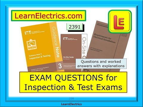2391 INSPECTION & TEST QUESTIONS AND ANSWERS FOR EXAMS AND ASSESSMENTS – WITH FULLY WORKED ANSWERS