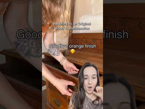 Refurbishing old furniture reaction #refinishing #woodfurniture #furnituremakeover #furnitureflip