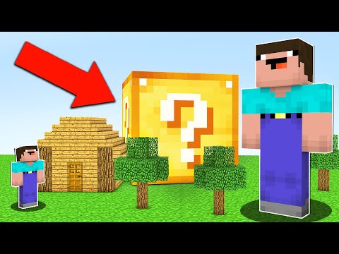 НУБ ГИГАНТ СКРАФТИЛ БОЛЬШОЙ ЛАКИ БЛОК В МАЙНКРАФТ ! НУБИК ПРОТИВ ТРОЛЛИНГ ЛОВУШКА В MINECRAFT