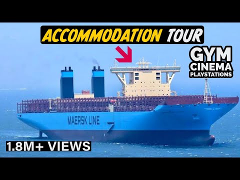 INSIDE The Accommodation Of The BIGGEST Maersk SHIP