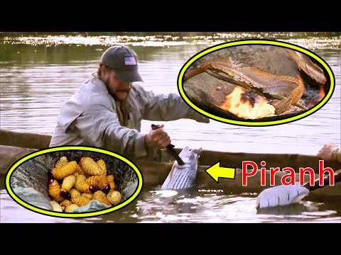 A Man Drifting Met A Piranha, Swiftly Killed It, And Grilled It To A Tasty Dish.