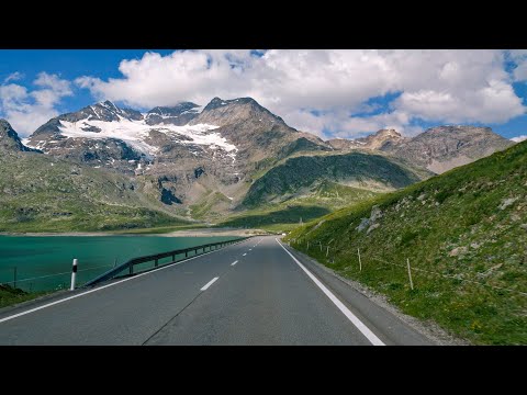 Swiss Scenic Drive 4K | Lake Poschiavo - Bernina Pass - St. Moritz - Maloja Pass