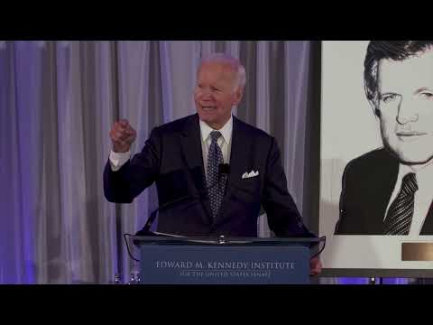 Former President Biden Receives Lifetime Achievement Award at Kennedy Institute