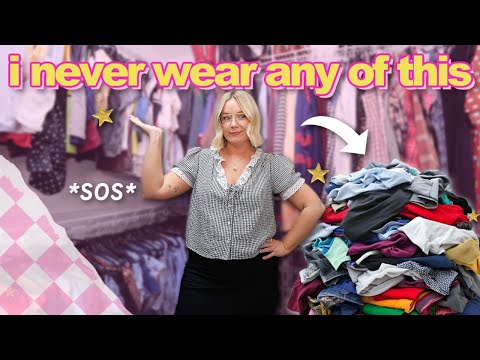 clean out my closet with me (MASSIVE closet purge!) finally getting rid of everything