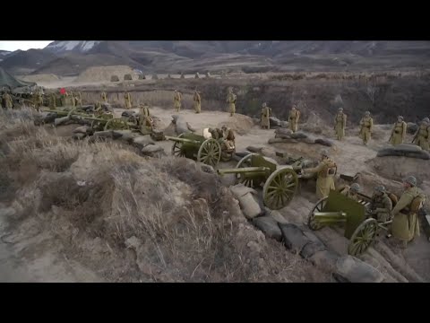 The Japs attacked with howitzer,but 50 national soldiers resisted desperately and wiped them out.