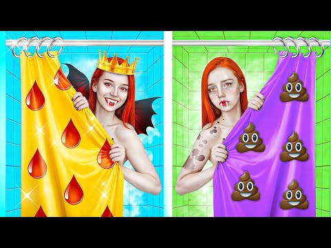 Бедная vs Богатая Близняшки Вампирши! Как Стать Вампиром!