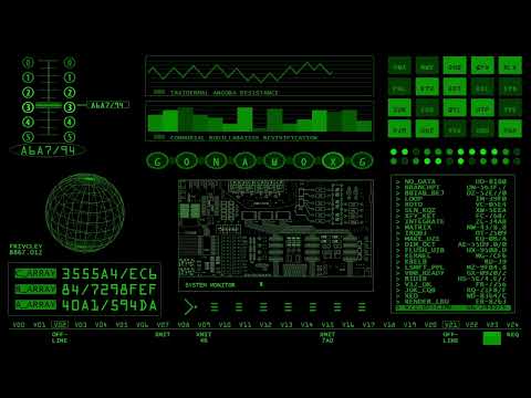 Andy Fielding - Retro SciFi Screensaver Green - 1080p, 12 Hours
