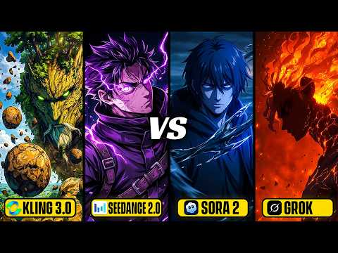 The LATEST AI Video Generators Ranked: Who Does Anime BEST in 2026? (Seedance 2, Kling, Grok, Sora)