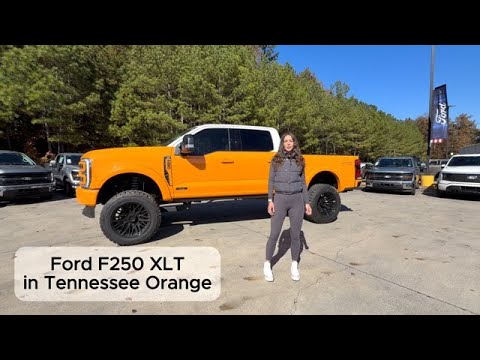 Ford F250 XLT in custom color Tennessee Orange