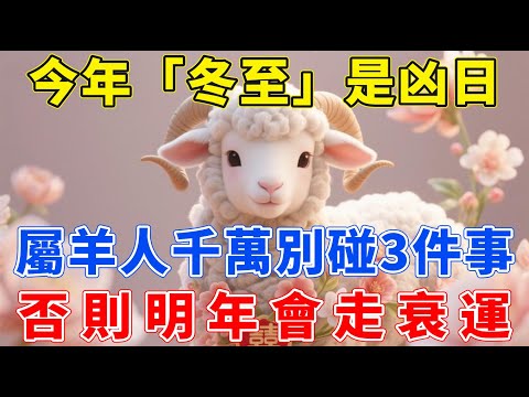 今年「冬至」是凶日！提醒屬羊人：最不能做的3件事，千萬不要碰，否則明年會走衰運！【生肖佑福】#生肖 #命理 #運勢 #屬相 #風水