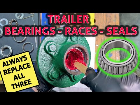 How To Replace Trailer Wheel Bearings - Races And Seals - DIY Step By Step