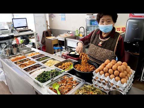 집밥이 생각 난다면? 새벽부터 모든걸 준비하는 다양한 음식, 가성비 좋은 한식 뷔페 요리 korean Buffet Cooking, korean street food