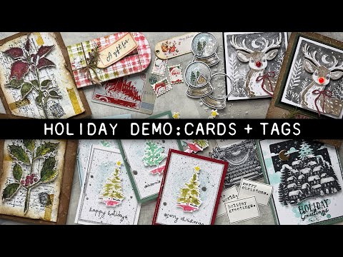 Tim Holtz Holiday Demo: Cards + Tags