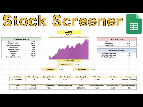 The Best Stock Screener in Google Sheets! (Build Your Own)