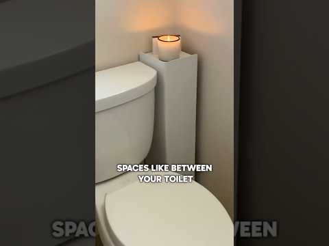 Small bathroom? Try this sleek storage solution 👀