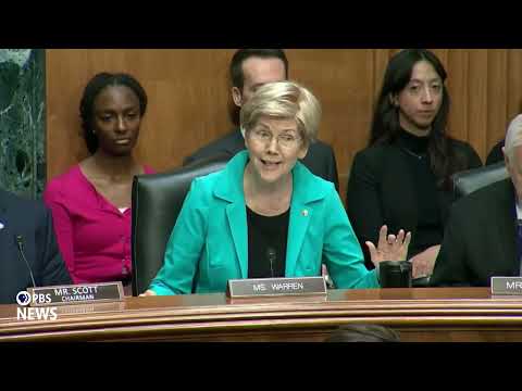WATCH: Warren asks Fed chair nominee Warsh if he has any investments tied to Trump or Epstein