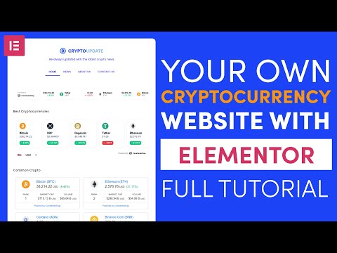 How to Create a Cryptocurrency Website with WordPress and Elementor Full Tutorial