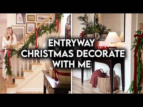 CHRISTMAS ENTRYWAY MAKEOVER 2025 | HOLIDAY DECORATE WITH ME