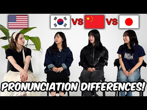 American Was shocked by Korea VS China VS Japan Pronunciation Differences!!