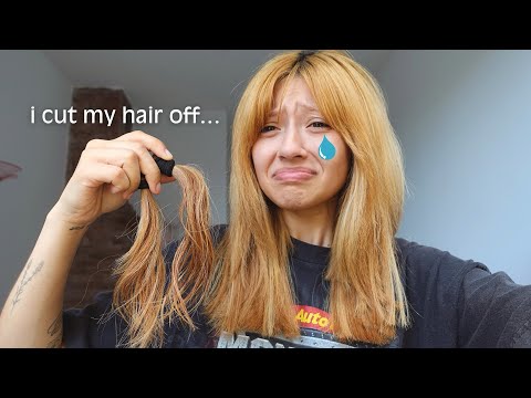 I CHOPPED MY HAIR OFF⁉️ watch me have a mental breakdown lol