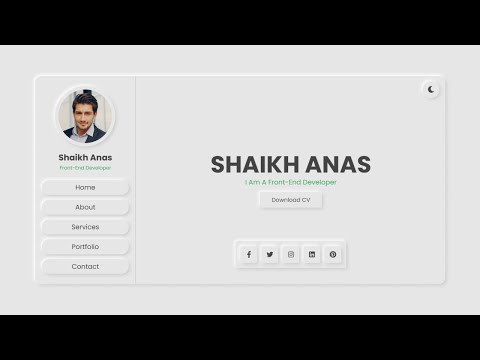 Complete Responsive Neumorphism Personal Portfolio Website Design Using HTML - CSS - JavaScript