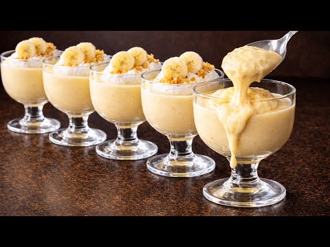 Simply puree 3 bananas!  And out came an ITALIAN MOUSSE in 5 MINUTES!