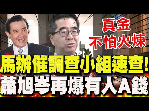 【全程字幕】馬英九辦公室催調查小組速查!蕭旭岑再踢爆"有人長期A錢收回扣" 信心喊話:我"真金不怕火煉"