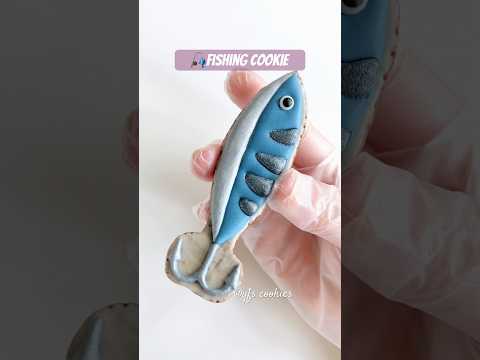 🎣Fishing cookie decorating for Father’s Day #cookiedecorating #fathersday #satisfying