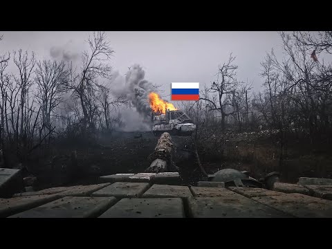 Ukrainian tank breaks through the Donbass front – Real footage of the battle!