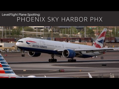 4K Phoenix Sky Harbor PHX Saturday Afternoon Plane Spotting