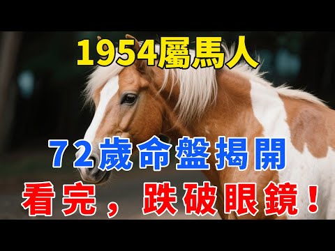 1954甲午马人，丙午火局翻篇，72歲命盤揭開，看完，跌破眼镜！【禪心】#生肖 #運勢 #風水 #財運#命理