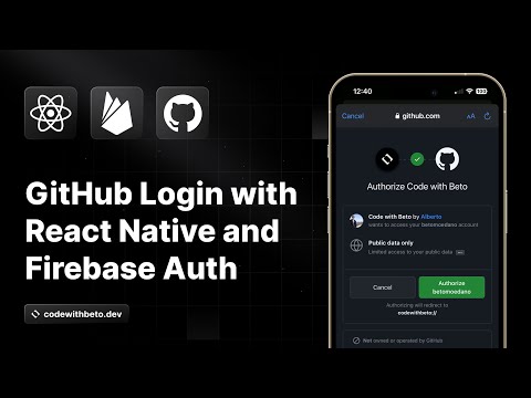Sign In with GitHub and Firebase Auth | React Native Expo 49 | TypeScript