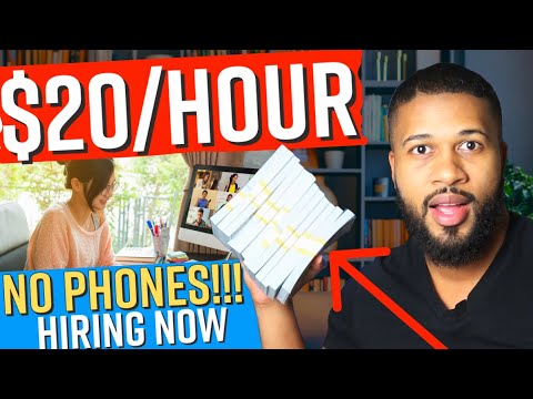 Work from Home with Zero Calls! Earn $20/Hour Remote Work From Home Jobs 2024
