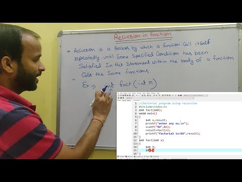 Recursion in function c programming | Theory + Program in Hindi | Learn Coding