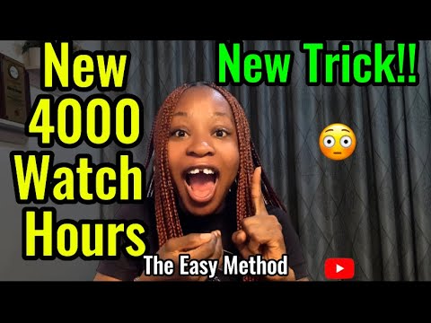 Get FASTEST 4000 YouTube Watch Hours EVERRR (Just 100 Days!😳) 