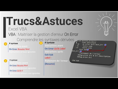 Excel VBA Gestion d'erreur VBA