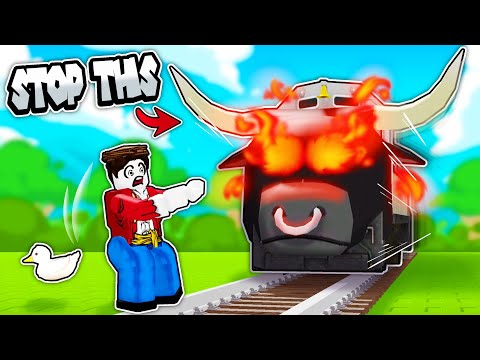 I tried to Stop these Runaway Trains in Roblox