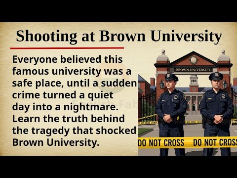 Shooting at Brown University || π«π¨ Learn English Through Story Level 2 || Graded Reader π§