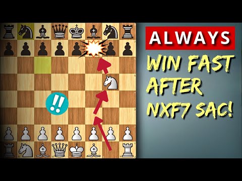 ⭕ Always Sacrifice Your Knight on f7 to Win Fast Like This