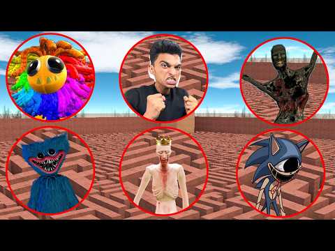 التحدي المنتظر مابين عائله يارنابي ضد عيله  عم رمضان والحكم (سونيك شين العملاق )😳 | Garry's Mod