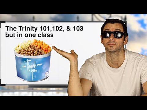 God explaining the Trinity to Jesus