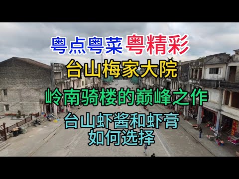 粤点粤菜粤精彩，台山梅家大院，岭南骑楼的巅峰之作，台山虾酱和虾膏如何选择，粤语中字幕2023-5-11
