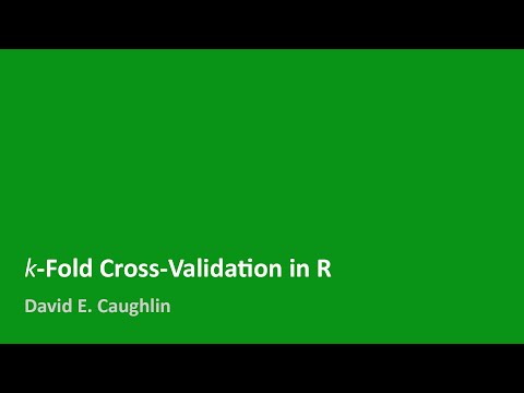 k-Fold Cross-Validation in R