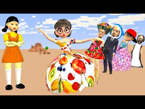 Scary Teacher 3D vs Squid Game Design Dress and Error Dressing Room 5 Times Challenge Nick Win