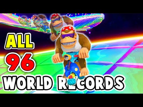 Reacting to EVERY Mario Kart 8 Deluxe 200cc World Record