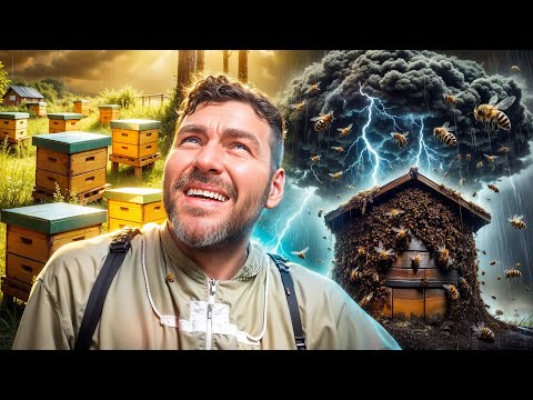 Visiting an Old Beekeeper’s Apiary – But One Hive Has Other Plans! 🐝🚨