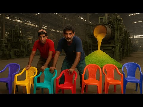 Unbelievable! Plastic Chairs Made From Recycled Corn Flour Bags | Mass Production