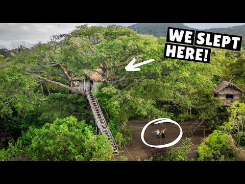WE SLEPT IN A JUNGLE TREEHOUSE (overlooking an active volcano)
