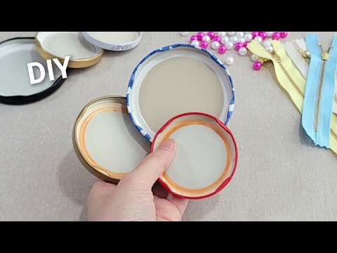 I make MANY and SELL them all! Super Genius Recycle Idea with Jar lids - Amazing Tips & Trick